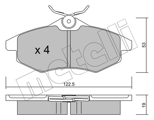 Placute frana METELLI 22-0328-0
