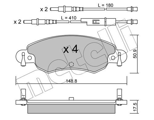 Placute frana METELLI 22-0330-0