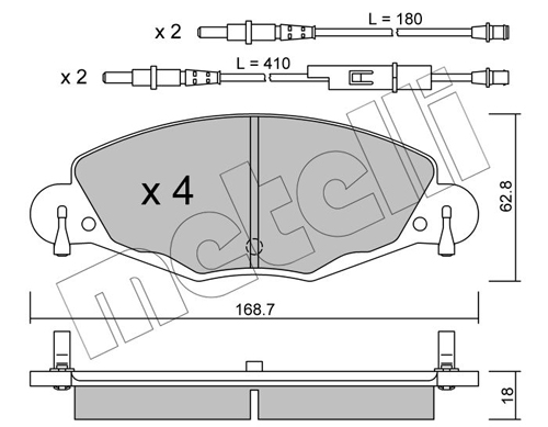 Placute frana METELLI 22-0332-0