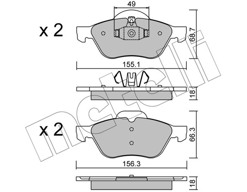 Placute frana METELLI 22-0335-1