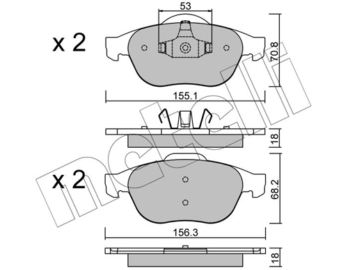 Placute frana METELLI 22-0336-0