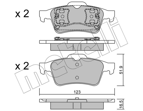 Placute frana METELLI 22-0337-0