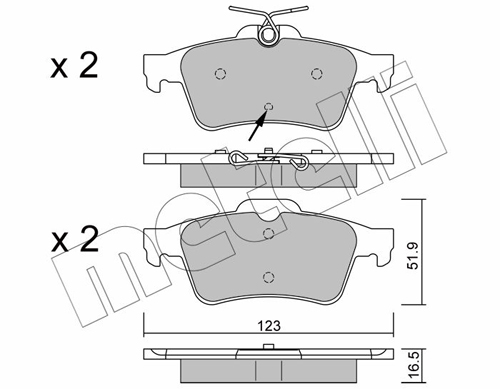 Placute frana METELLI 22-0337-2