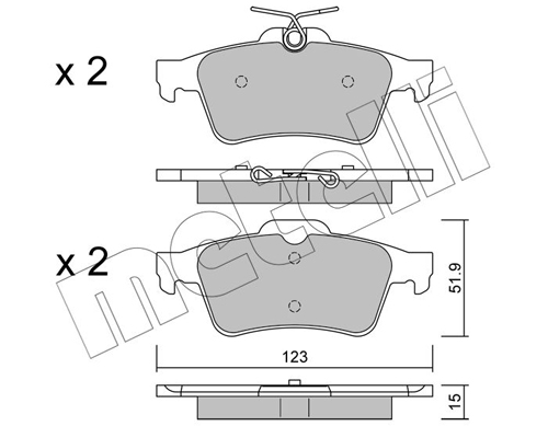 Placute frana METELLI 22-0337-3