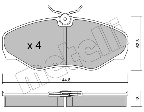 Placute frana METELLI 22-0338-2