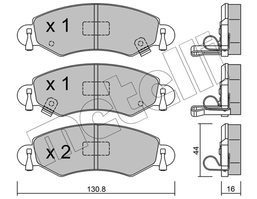 Placute frana METELLI 22-0339-0