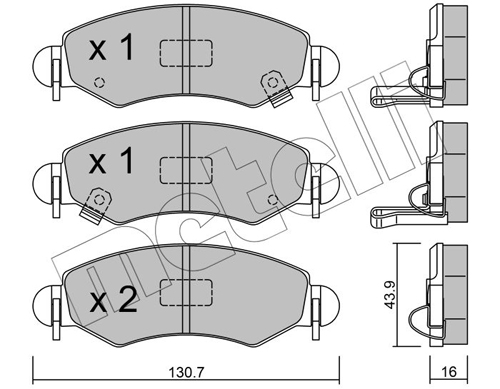 Placute frana METELLI 22-0339-1