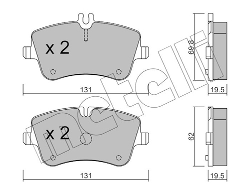 Placute frana METELLI 22-0342-0