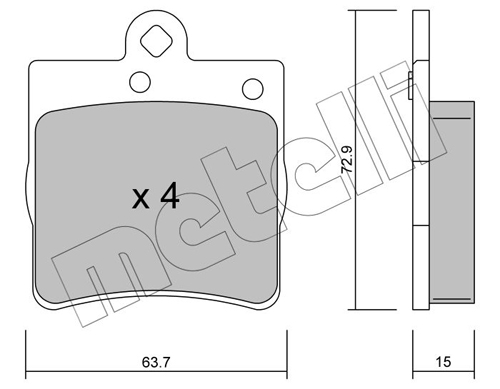 Placute frana METELLI 22-0343-0