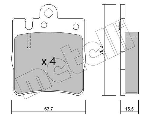 Placute frana METELLI 22-0344-0