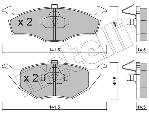 Placute frana METELLI 22-0345-0