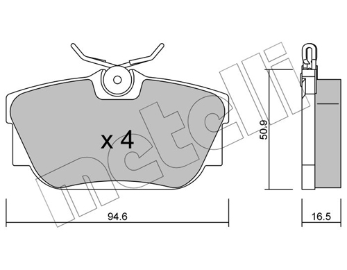 Placute frana METELLI 22-0346-0