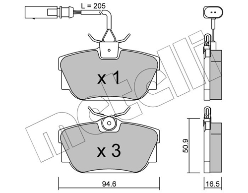 Placute frana METELLI 22-0346-1