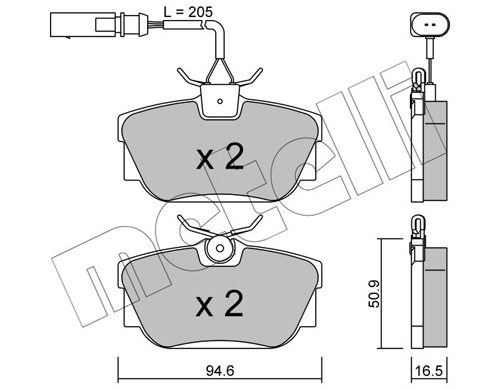 Placute frana METELLI 22-0346-2