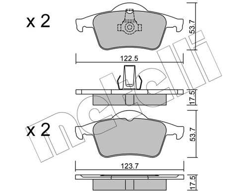Placute frana METELLI 22-0348-0