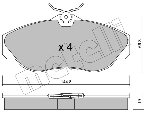 Placute frana METELLI 22-0350-0