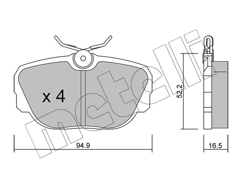 Placute frana METELLI 22-0351-0