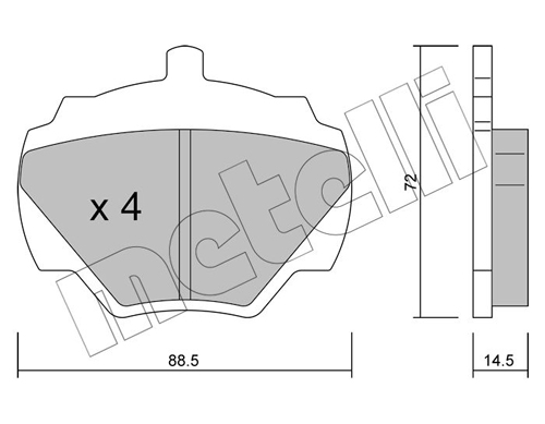 Placute frana METELLI 22-0353-0