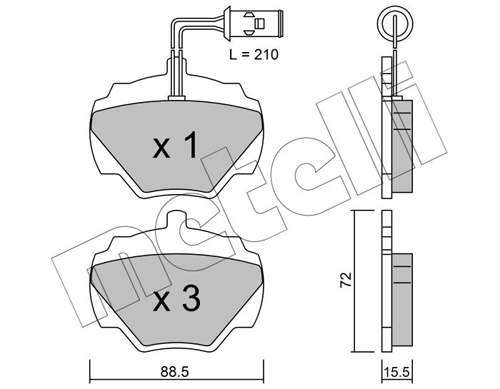 Placute frana METELLI 22-0353-1