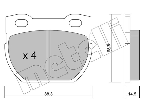 Placute frana METELLI 22-0354-0