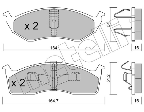 Placute frana METELLI 22-0356-1