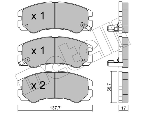 Placute frana METELLI 22-0357-0