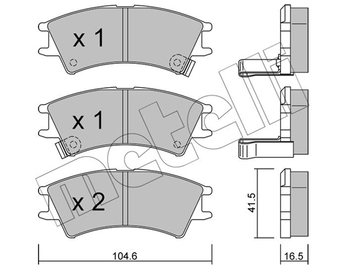 Placute frana METELLI 22-0361-0