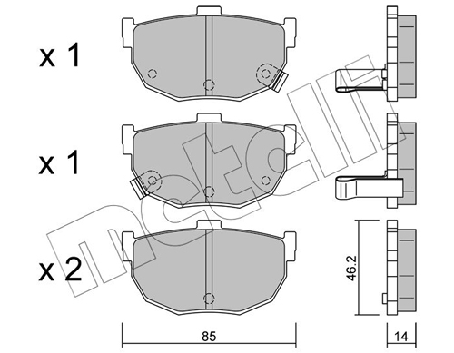 Placute frana METELLI 22-0362-0