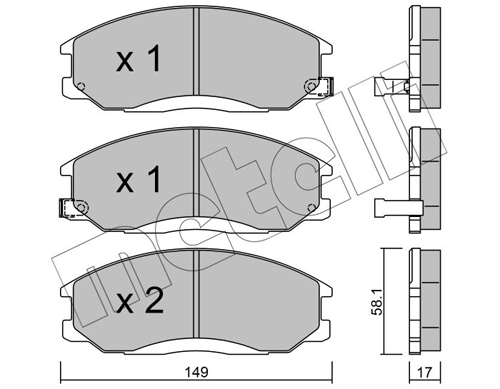 Placute frana METELLI 22-0364-0