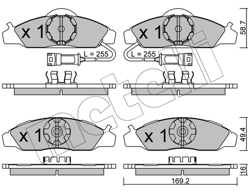 Placute frana METELLI 22-0368-0
