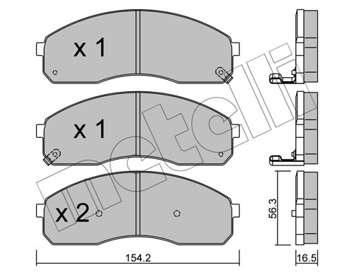 Placute frana METELLI 22-0374-0