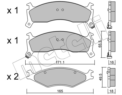 Placute frana METELLI 22-0375-0