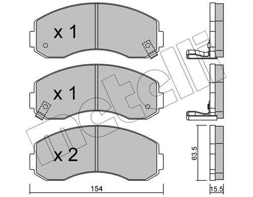 Placute frana METELLI 22-0377-0