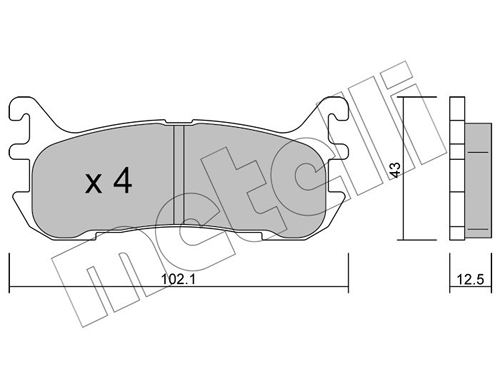 Placute frana METELLI 22-0393-0