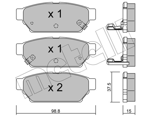 Placute frana METELLI 22-0396-0