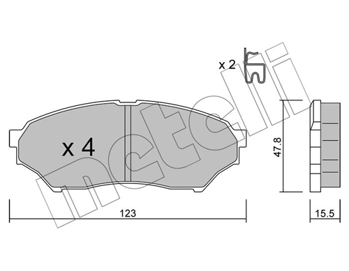 Placute frana METELLI 22-0397-0