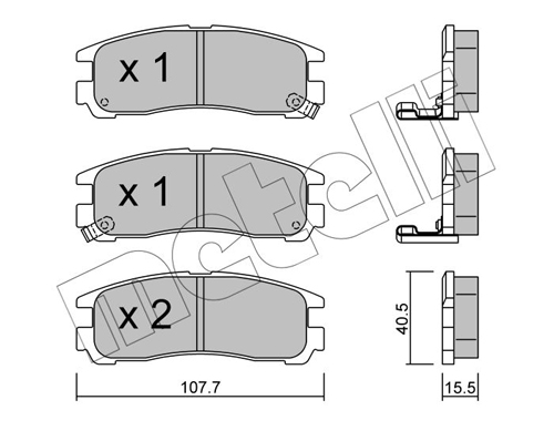 Placute frana METELLI 22-0398-0
