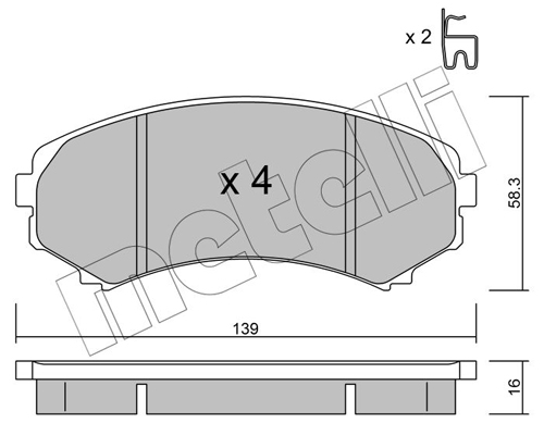 Placute frana METELLI 22-0399-0