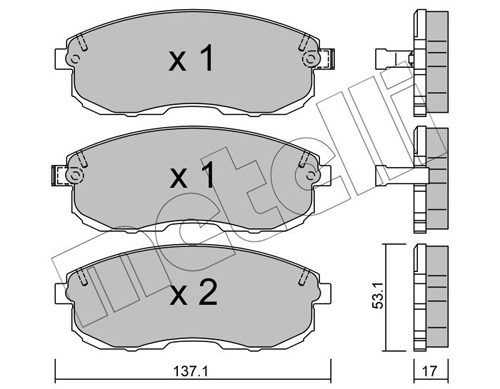 Placute frana METELLI 22-0404-0