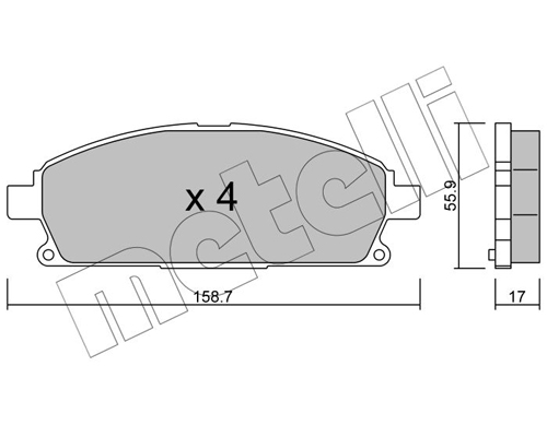 Placute frana METELLI 22-0406-0