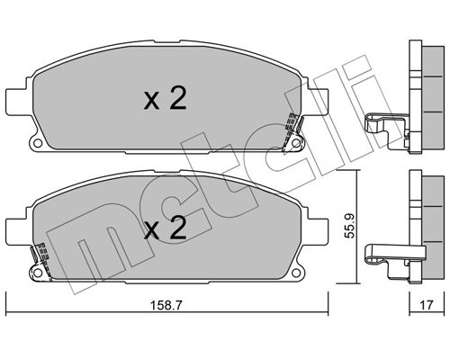 Placute frana METELLI 22-0406-1