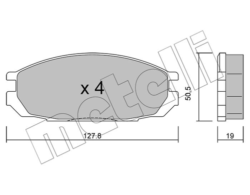 Placute frana METELLI 22-0409-0