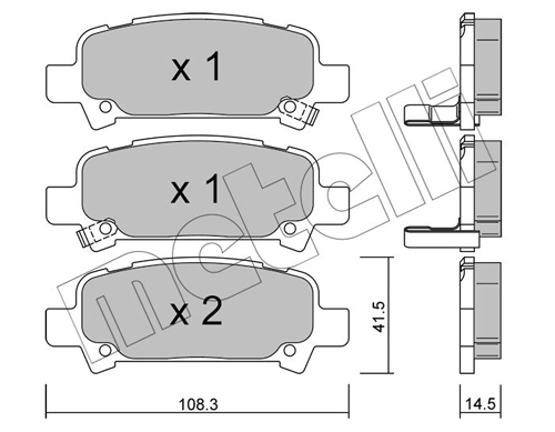 Placute frana METELLI 22-0414-0