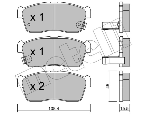 Placute frana METELLI 22-0415-0