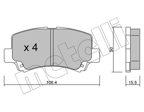 Placute frana METELLI 22-0419-0