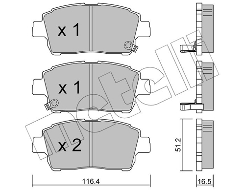 Placute frana METELLI 22-0423-0
