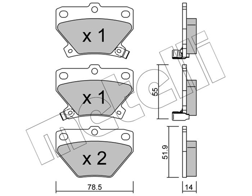 Placute frana METELLI 22-0424-0
