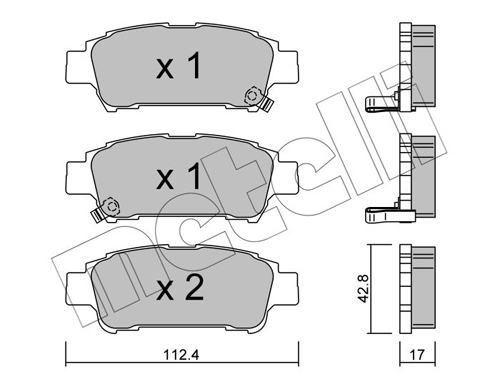 Placute frana METELLI 22-0428-0