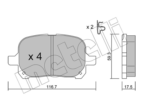 Placute frana METELLI 22-0429-0