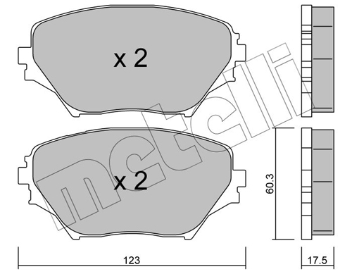 Placute frana METELLI 22-0430-0